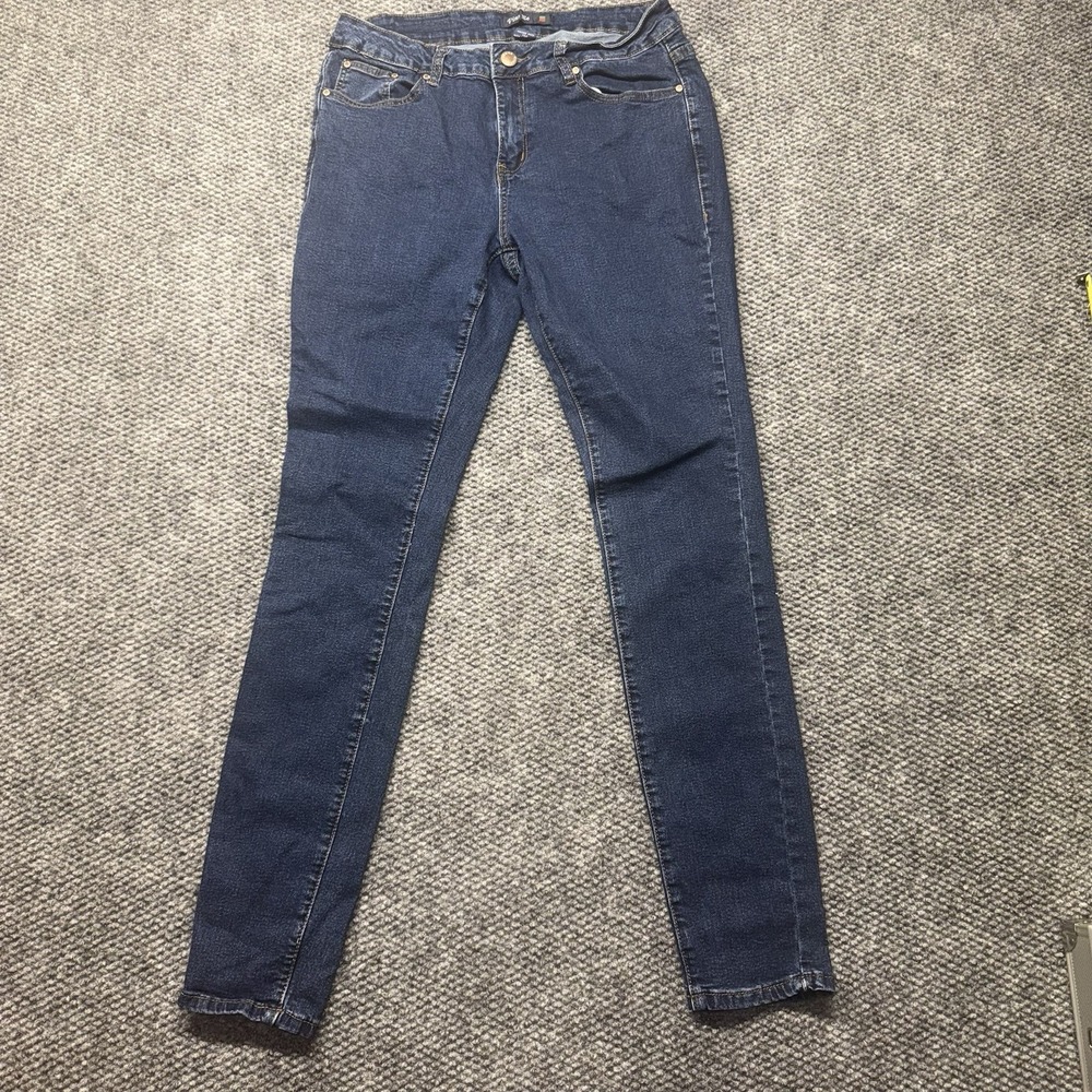 Vins Me jeans womens size 11 skinny ankle stretch mid rise faded blue denim